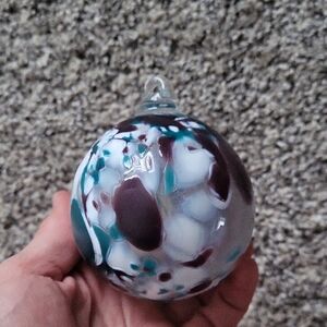 Handcrafted Glass Holiday Ornament - Multicolor